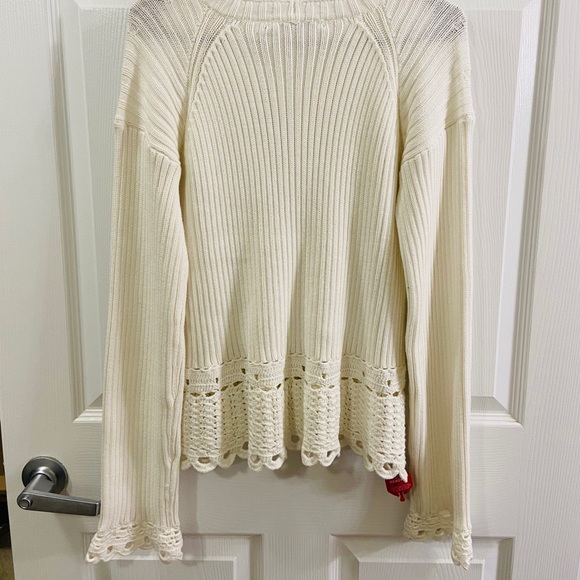 Sale🎊 NWT Derek Lam 10 Crosby Crochet Sweater M - Picture 3 of 8